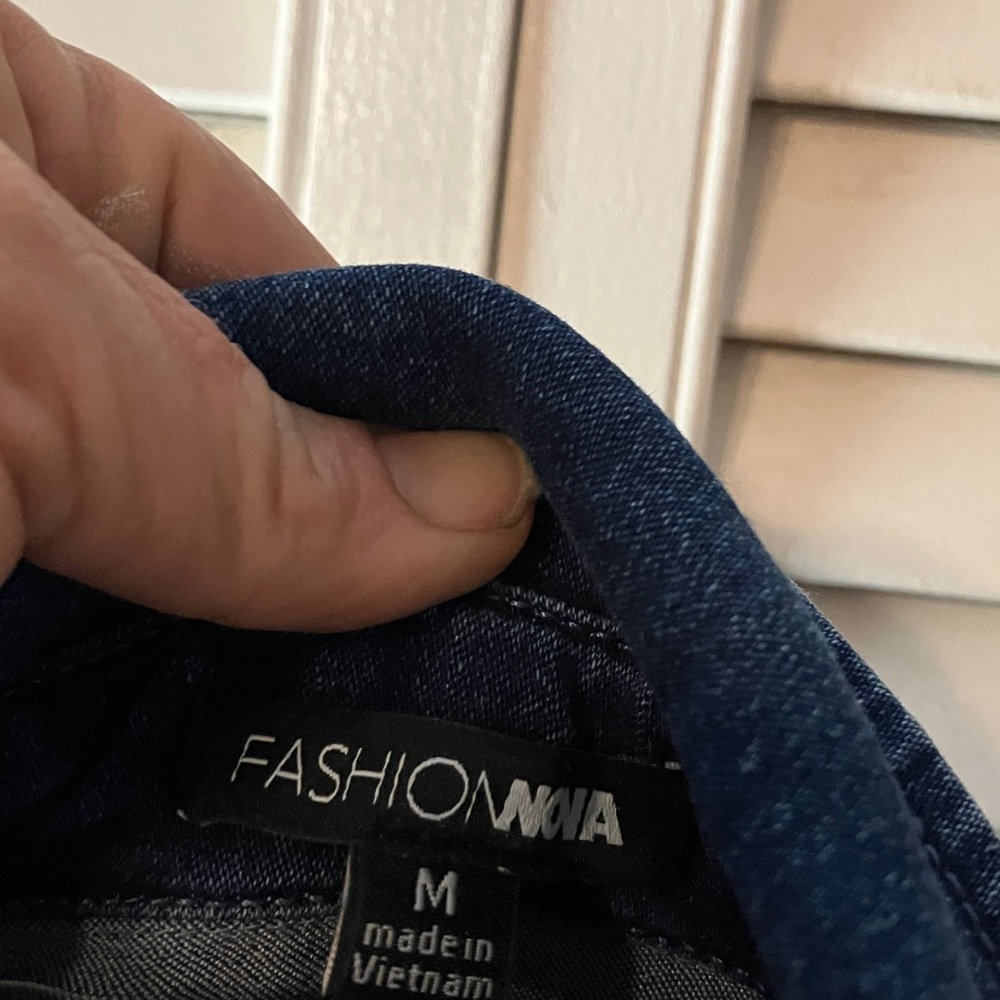 Fashion Nova Classic Blue Denim Jumpsuit - Picture 3 of 15